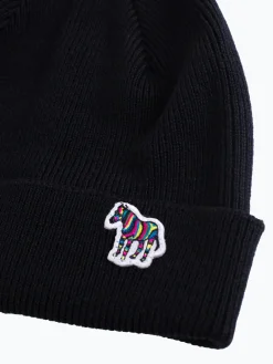 Paul Smith - Zebra Patch Beanie in Black