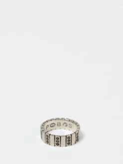 Pearls Before Swine - Ziffer Ring in Silver and Black