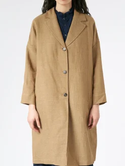 Pomandere - Single-Breasted Coat in Tobacco