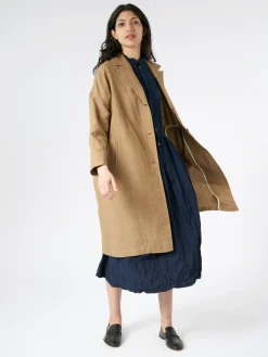 Pomandere - Single-Breasted Coat in Tobacco