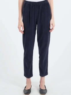 Pomandere - Trousers with Elastic Waist in Night Blue