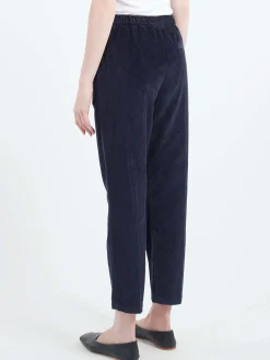 Pomandere - Trousers with Elastic Waist in Night Blue