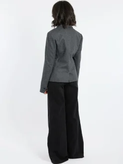 Pomandere - Wool-Blend Flannel Jacket in Anthracite