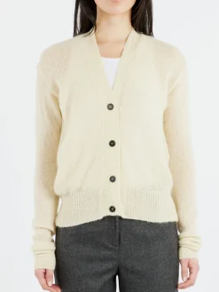 Pomandère - Alpaca Cardigan in Pale Yellow