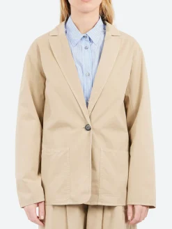 Pomandère - Cotton Gabardine Jacket in Sand