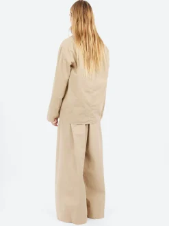 Pomandère - Cotton Gabardine Jacket in Sand