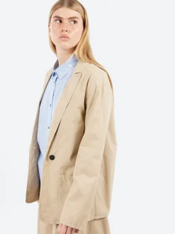 Pomandère - Cotton Gabardine Jacket in Sand