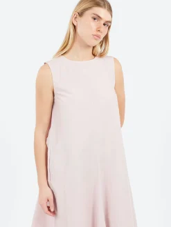 Pomandère - Sleeveless Poplin Dress in Magnolia