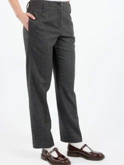 Pomandère - Wool Blend Pants in Anthracite