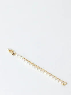 Poppy Finch - Keshi Pearl Bead Chain Bracelet