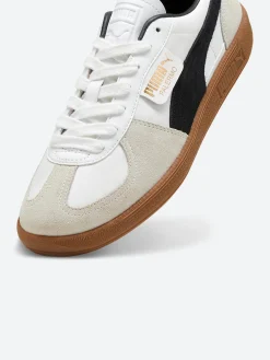 Puma - Palermo Women's Leather Sneakers in White, Grey and Gum