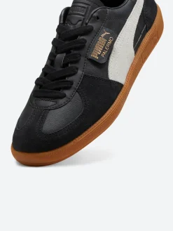 Puma - Palermo Women's Leather Sneakers in Black, Grey and Gum