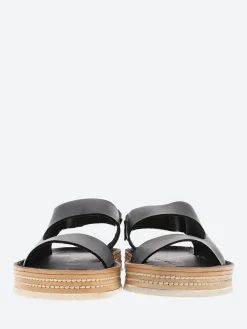 Punto Pigro - Alpha 3 Two Strap Sandal in Nero Vacchetta