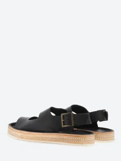 Punto Pigro - Alpha 3 Two Strap Sandal in Nero Vacchetta