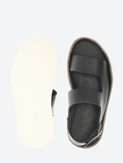 Punto Pigro - Alpha 3 Two Strap Sandal in Nero Vacchetta