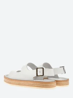 Punto Pigro - Alpha 3 Two Strap Sandal in Bianca Vacchetta