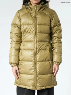 Quartz Co. - Lucia Hooded Down Puffer Jacket in Khaki