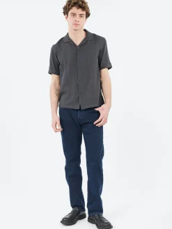 Rag & Bone - Avery Gauze Shirt in Dark Grey Stripe