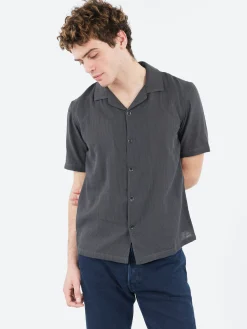 Rag & Bone - Avery Gauze Shirt in Dark Grey Stripe