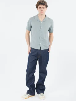 Rag & Bone - Avery Gauze Shirt in Stone Blue Stripe