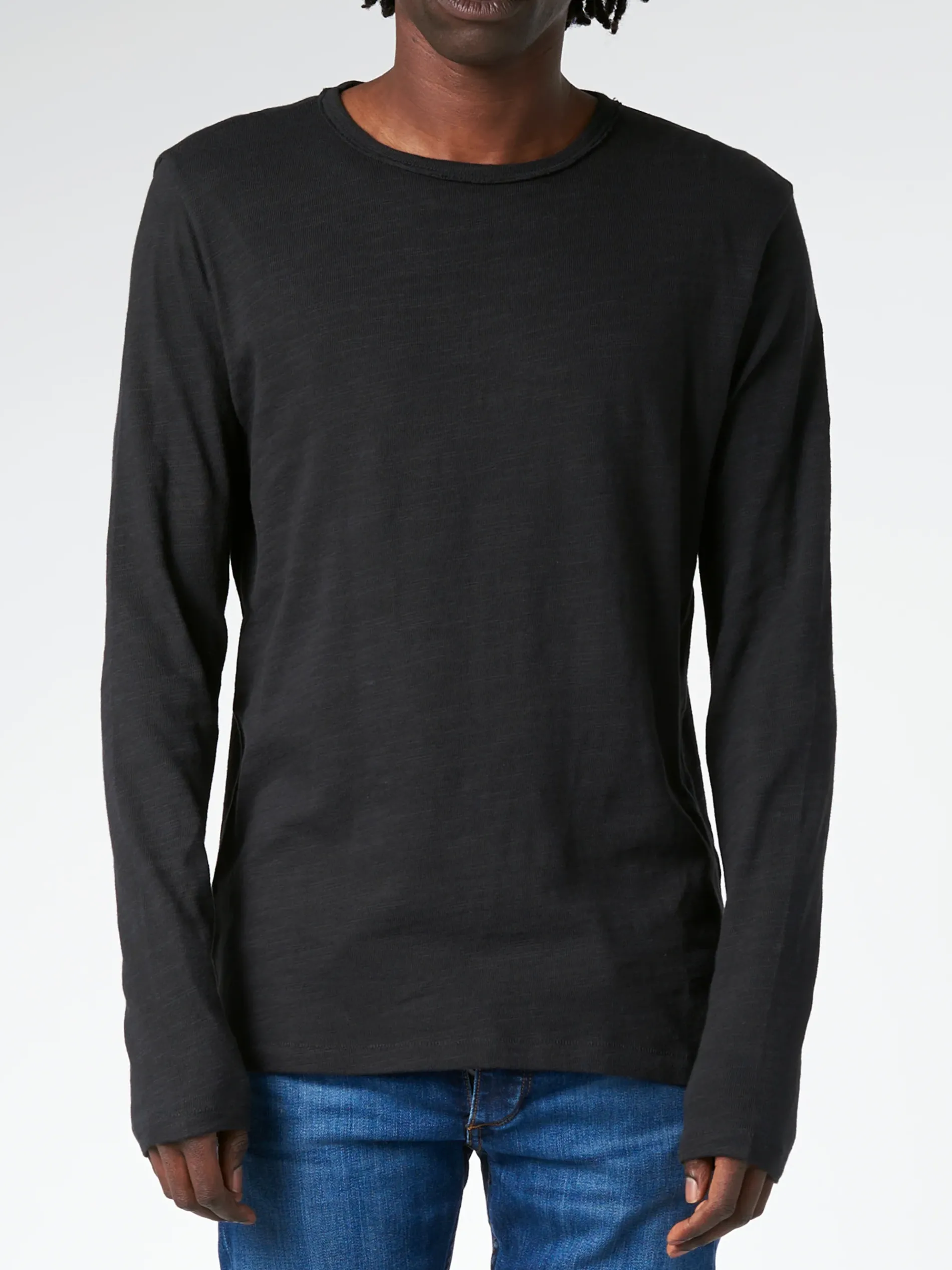 Rag & Bone - Classic Flame Long Sleeve Tee in Black