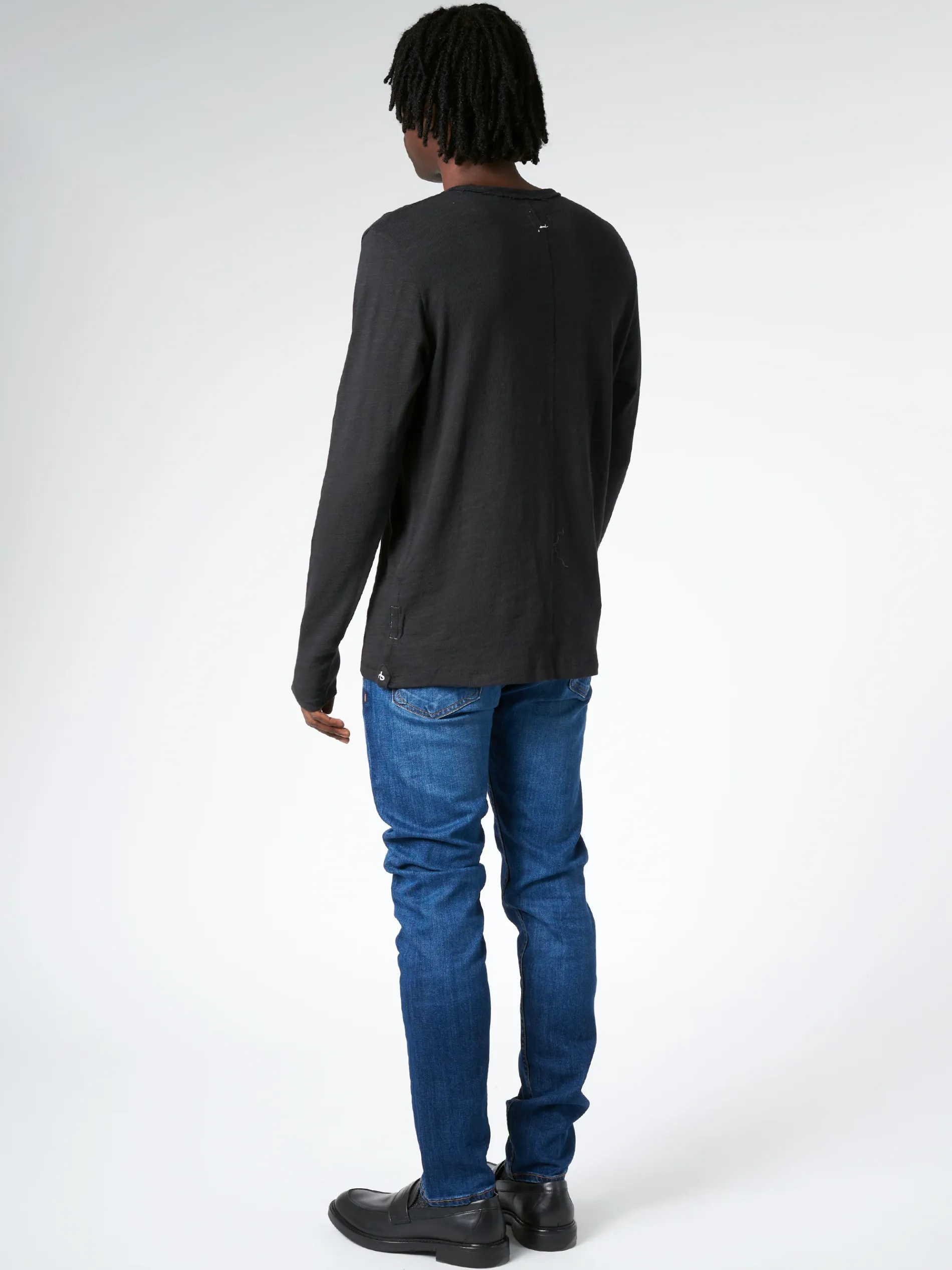 Rag & Bone - Classic Flame Long Sleeve Tee in Black