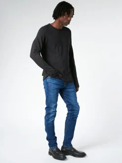 Rag & Bone - Classic Flame Long Sleeve Tee in Black