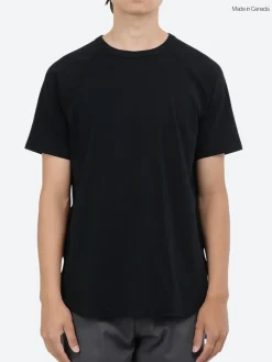Reigning Champ - Lightweight Jersey Raglan Tee in Black