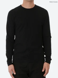 Reigning Champ - Lightweight Jersey Long Sleeve T-Shirt in Black