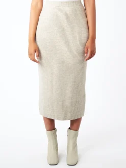 Rib Tube Skirt in Carrara
