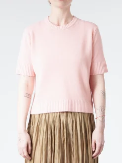 Roberto Collina - Crop Crewneck in Salmone