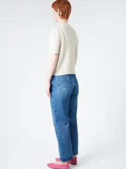 Roberto Collina - Crop Crewneck in Meringa (White)