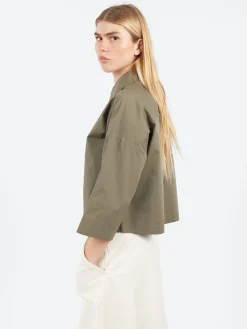 Roberto Collina - Cropped Shirt in Militare