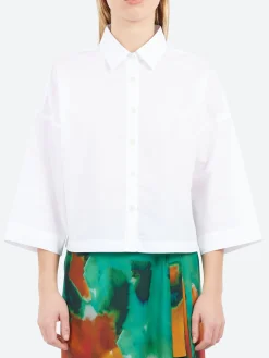 Roberto Collina - Cropped Shirt in Bianco
