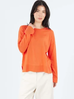 Roberto Collina - Long Sleeve Crewneck in Corallo