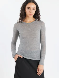 Roberto Collina - Semi Sheer Top in Grigio