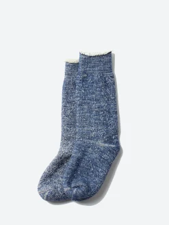 ROTOTO - Double Faced Crew Sock in Deep Ocean