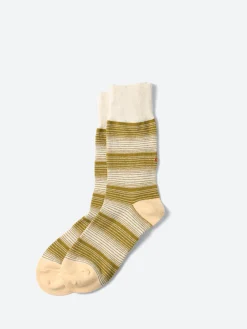 ROTOTO - Ombre Stripe Sock in Olive