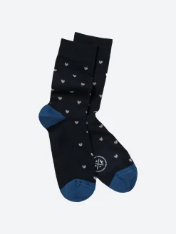 Royalties Paris - Suzie Heart Sock in Argent (Silver)