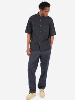 Sage de Cret - Cotton Chino Cloth Peg Top Pants in Navy