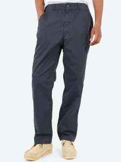 Sage de Cret - Cotton Chino Cloth Peg Top Pants in Navy