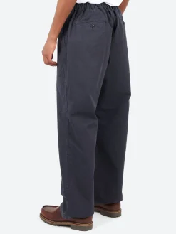 Sage de Cret - Cotton Chino Cloth Baggy Pants in Navy