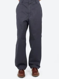 Sage de Cret - Cotton Chino Cloth Baggy Pants in Navy