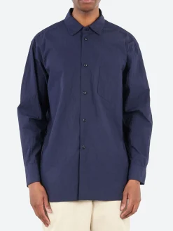 Sage de Cret - Crinkle Typewriter Shirt in Navy