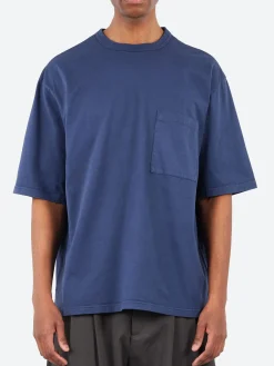 Sage de Cret - Max Weight Jersey Crew Neck Short Sleeve T-Shirt in Navy