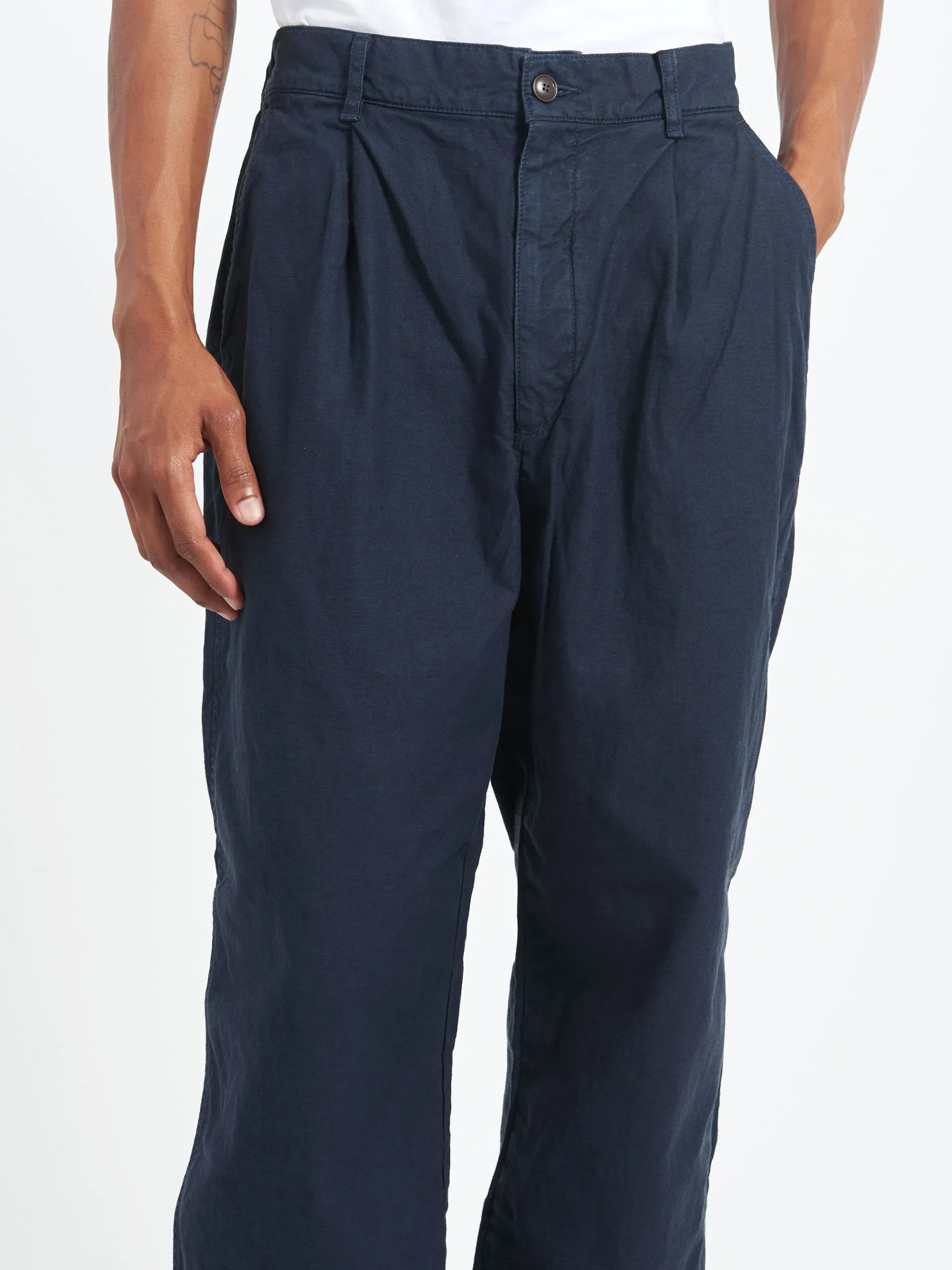 Sage de Cret - Single Pleated Pants in Navy