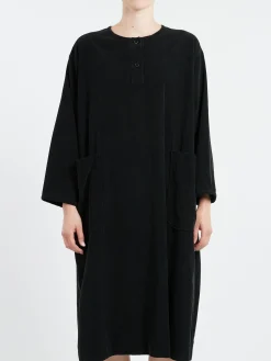 Sarahwear - Corduroy Henley Dress in Black