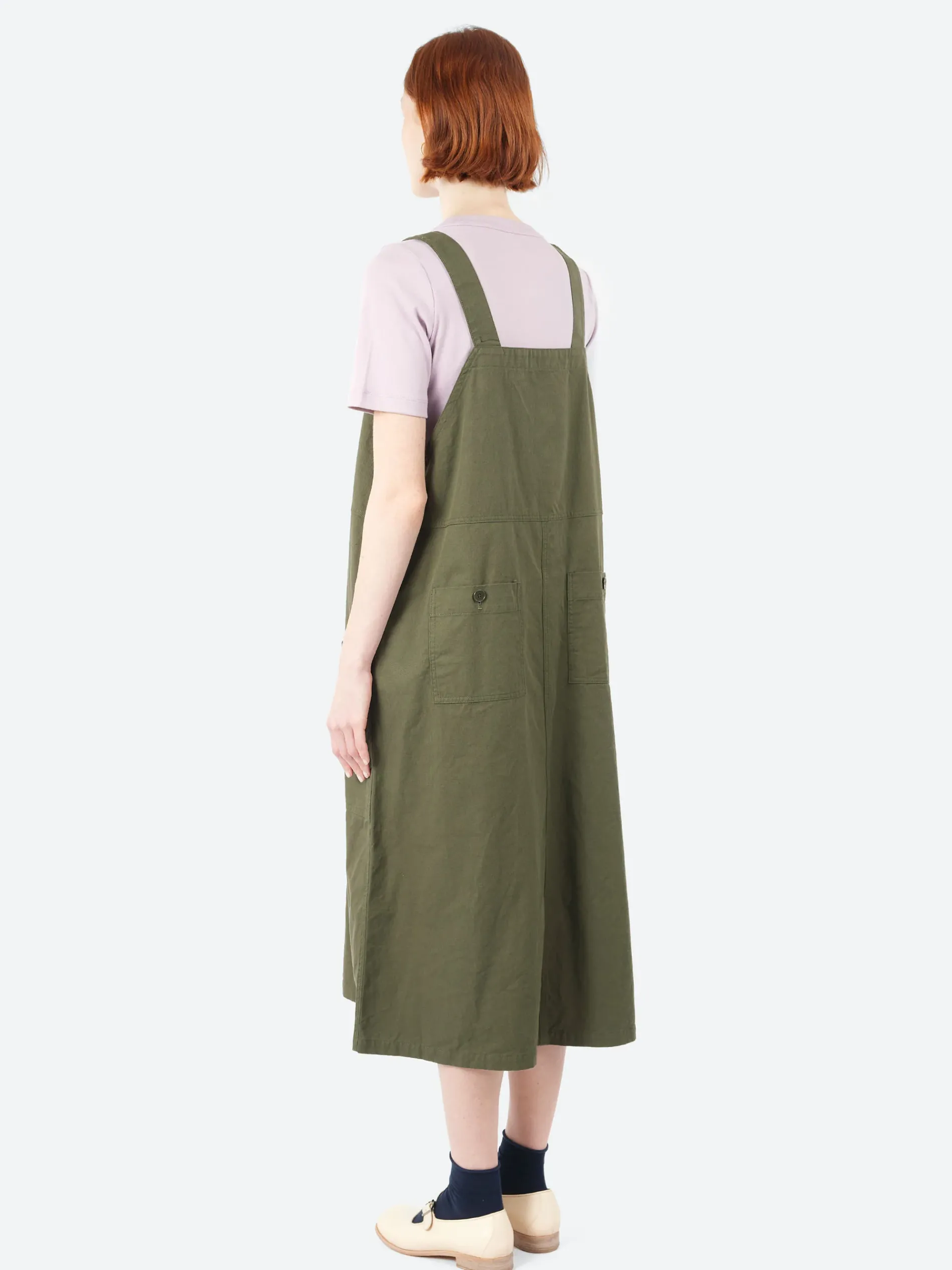 Sarahwear - Ranch Dress in Olive Cotton Twill