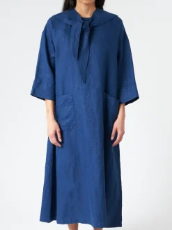 Sarahwear - Sailor Dress in Blue Linen Twill