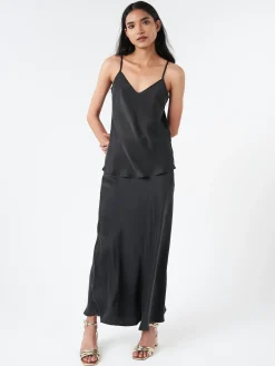 SILK LAUNDRY - Bias Cut Cami in Black